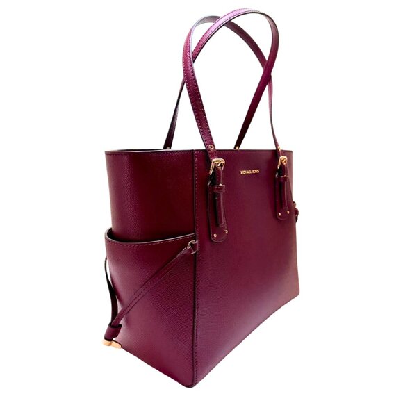 Michael Kors Burgundy Leather Tote Bag - Picture 4 of 7